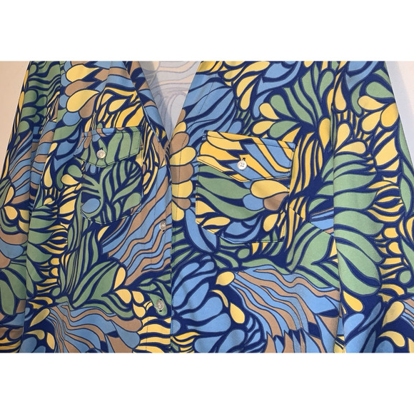 J. McLaughlin Brynn Lyford Jersey Multicolor Retro Print Shirt Dress EUC Size S - Picture 7 of 9